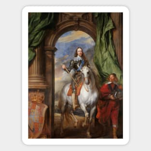 Charles I (1600-49) with M. de St Antoine by Anthony van Dyck Magnet